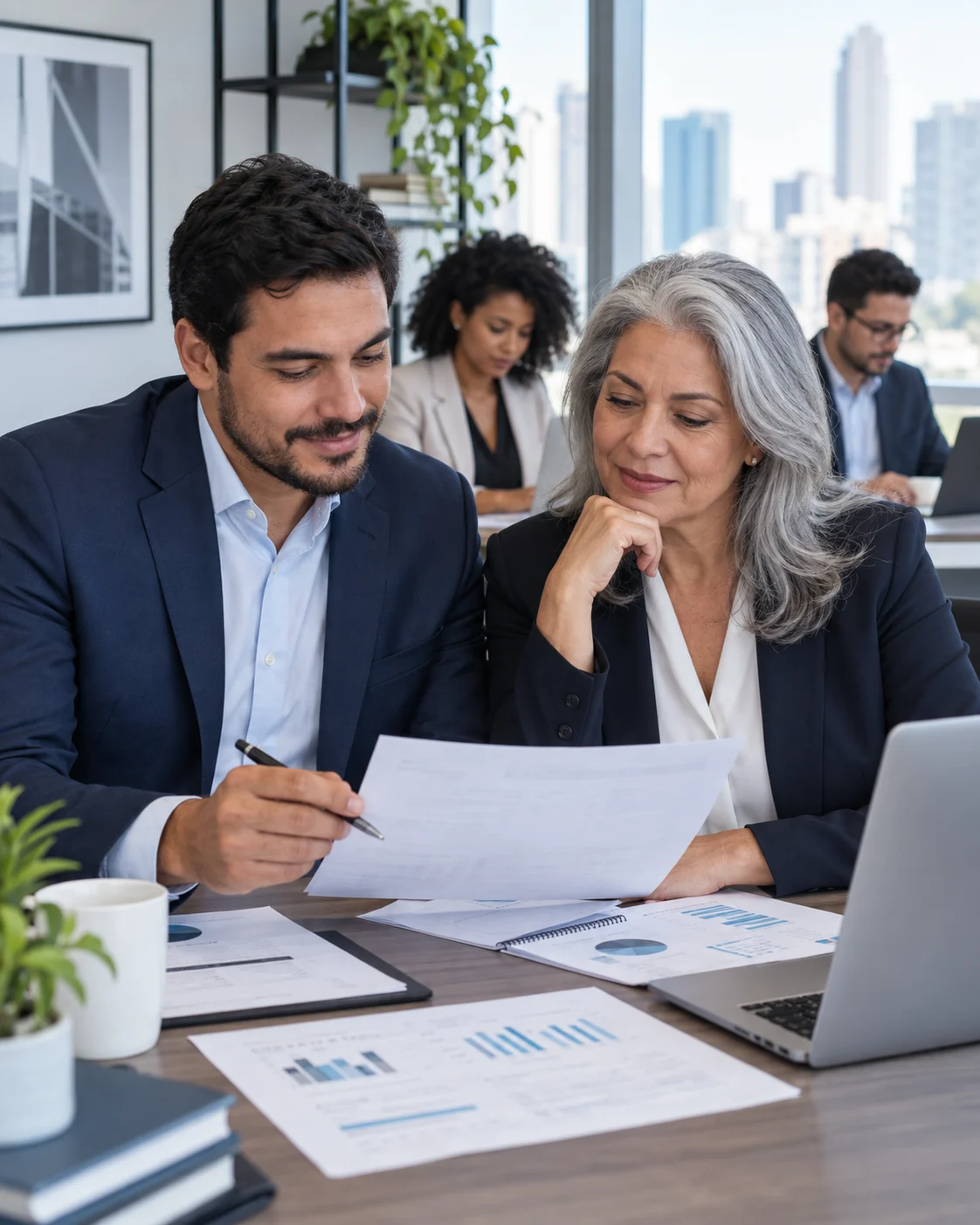 Equipe analisando obrigações fiscais