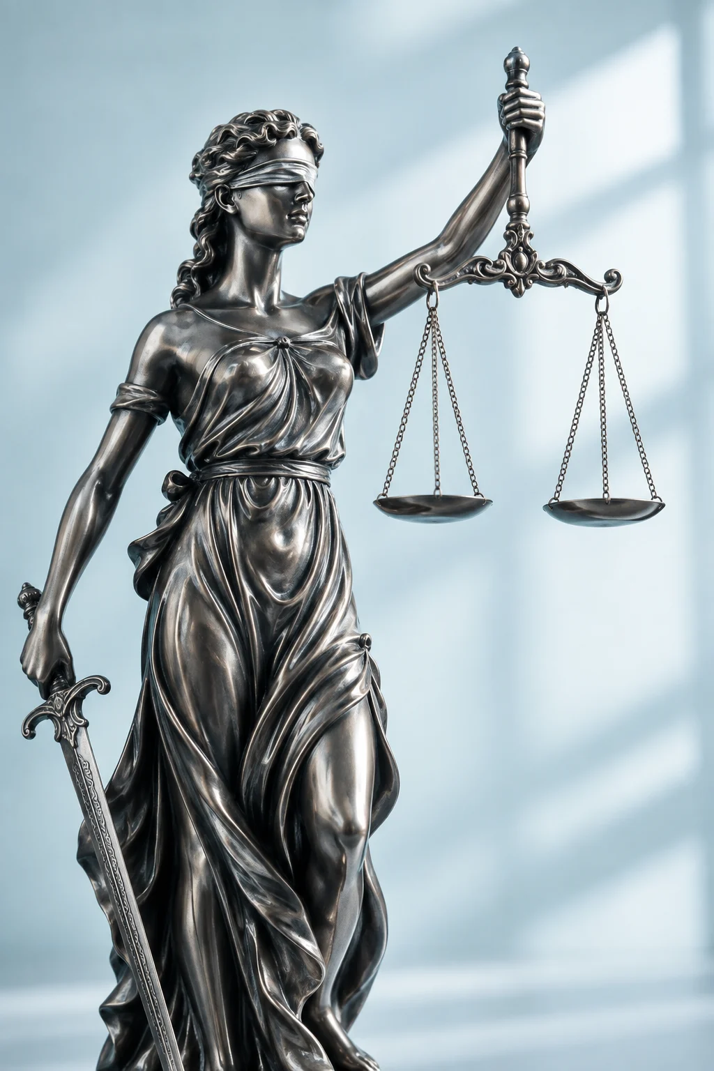 Estátua da Justiça com balança